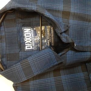 Dixxon 4x limited edition rare Dark Stormy flannel shirt  blue and black plaid